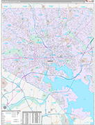 Baltimore City Wall Map Premium Style